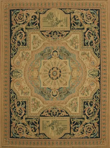 Aubusson Tapestry Chinese Area Rug 9x12