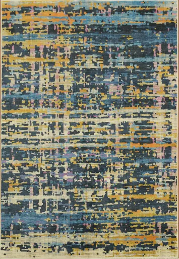 Abstract Artistry: Vibrant Modern Geometric Area Rug 6x9