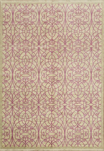 Sophisticated Pink Pattern Rug Perfect for Contemporary Spaces 6x9