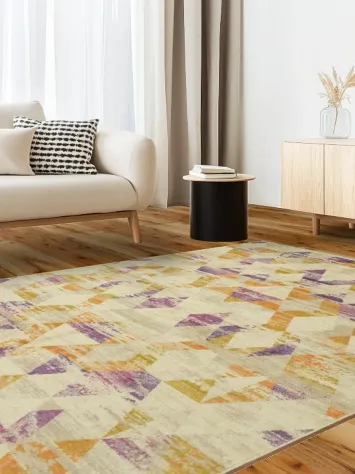 Style Your Living Room with This Colorful Geometric Area Rug 6x9