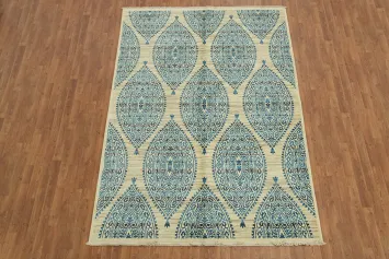 Timeless Blue Pattern Rug to Elevate Room Aesthetics 6x9