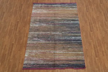 Textured Stripes in Earth Tones for a Warm Ambiance 6x9