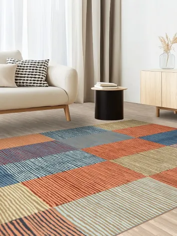 Elegant Checkered Rug for a Stylish Home Interior 6x9