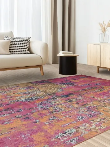 Artistic Multicolor Abstract Rug for a Creative Living Space 6x9