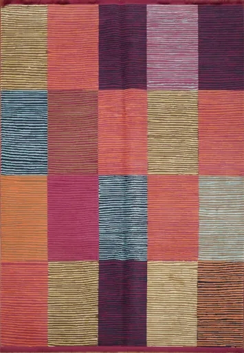 Contemporary Striped Area Rug for Living Room 6x9