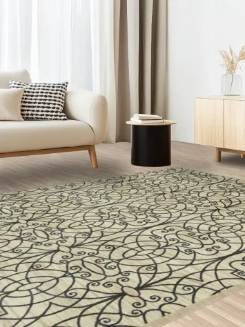 Contemporary Rug Featuring Stylish Geometric Patterns 6x9