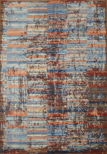 Striped Artistic Rug with Bold Colors for Modern Décor 6x9