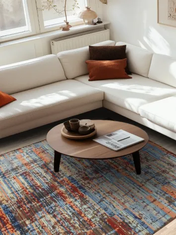 Striped Artistic Rug with Bold Colors for Modern Décor 6x9