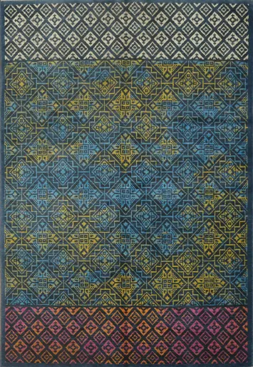 Bold Geometric Multi-Hue Rug for Dynamic Home Decor 6x9