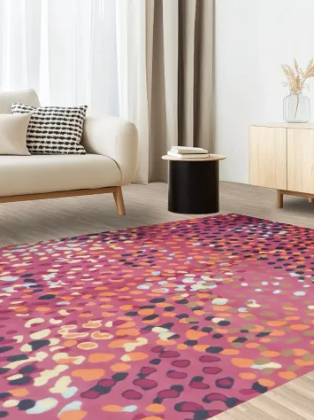Vibrant Abstract Polka Dot Rug for Modern Living Rooms 6x9
