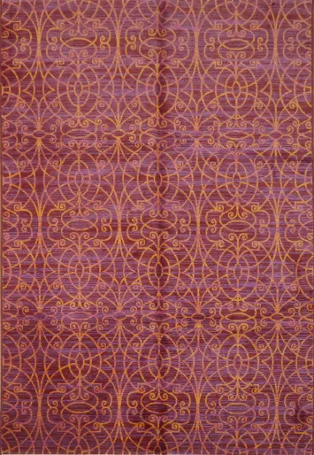 Art Deco Turkish Area Rug 6x9