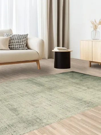 Soft Beige Distressed Rug for a Timeless Living Room Look 5x8