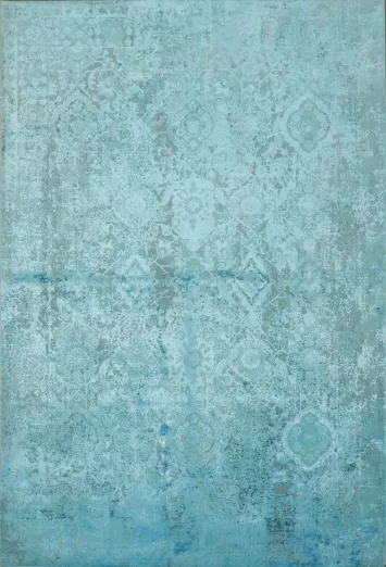 Serene Seas: Classic Distressed Blue Area Rug Style 5x8