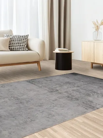 Classic Gray Rug with Vintage Aesthetic and Timeless Appeal 5x8