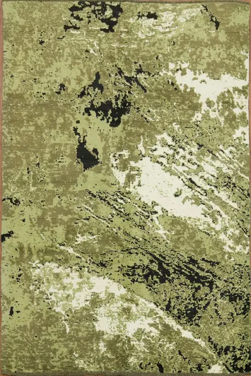 Versatile Green Rug for Contemporary Interiors 7x10