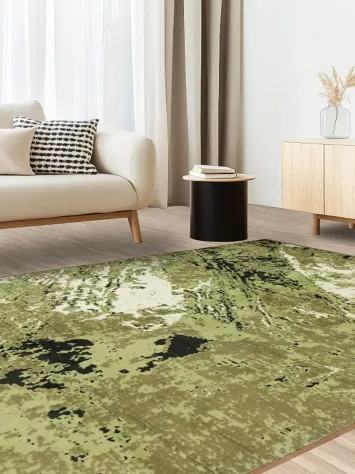 Versatile Green Rug for Contemporary Interiors 7x10