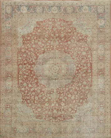 Pre-1900 Antique Palace Size Wool Sultanabad Persian Large 13x16