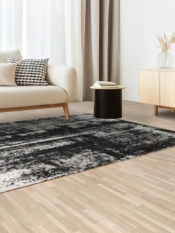 Sophisticated Textured Rug in Monochrome For Living Rooms 7x10