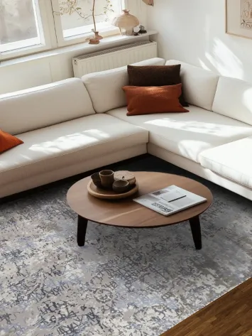 Contemporary Area Rug Featuring Subtle Abstract Design 7x10