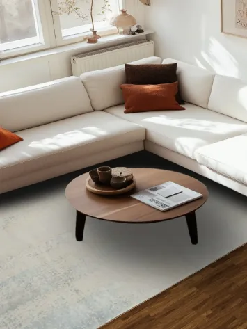 Sophisticated Modern Rug in Abstract Earthy Tones for Living Room 7x10