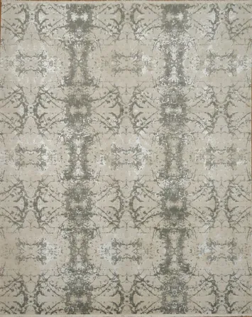 Abstract Neutral Area Rug with Grey and Beige Tone 8x10