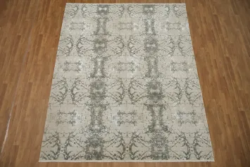 Abstract Neutral Area Rug with Grey and Beige Tone 8x10