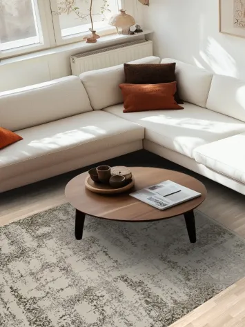 Chic Distressed Rug with a Blend of Subtle Elegance 5x8