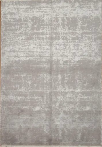 Elegant Gray Rug with a Softer Distressed Pattern 4x6