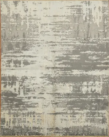 Modern Abstract Art Inspired Area Rug in Neutral Hues