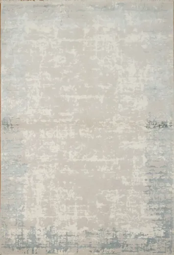 Elegant Gray and Blue Abstract Patterned Area Rug Delight