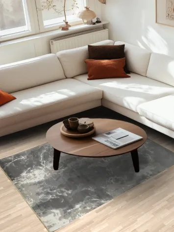 Subtle Marble Effect Rug for Sophisticated Interiors