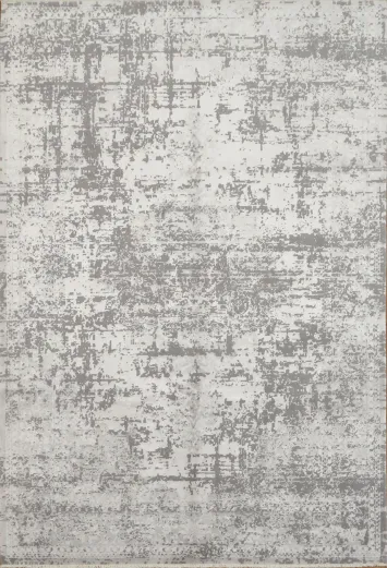Elegant Abstract Design Rug with Gray Tones for Living Room 7x10