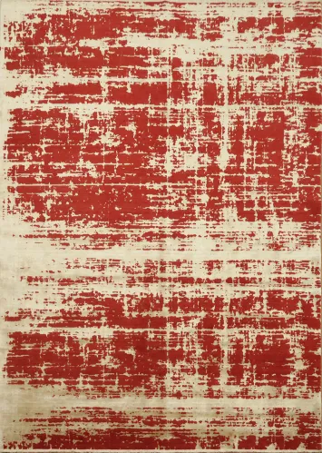 Textured Red Area Rug for Modern Living Room Ambiance