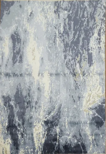 Luxurious Soft Toned Rug in Marble Abstract Design