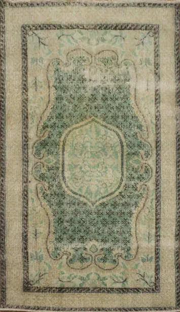 Luxury Vintage Distressed Anatolian Turkish Area Rug 4x7