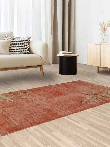 Decorative Wool Vintage Distressed Turkish Area Rug 4x6