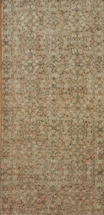 Old Wool Distressed Anatolian Turkish Area Runner 3x7