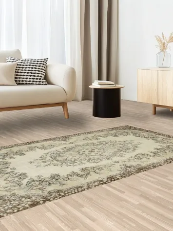 Vintage Distressed Anatolian Turkish Area Rug 4x7