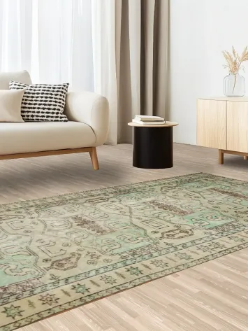 Vintage Distressed Anatolian Turkish Area Rug 5x9