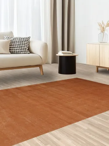 Warm Terracotta Handwoven Rug for Cozy Interiors 5x7