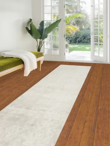 Elegant Neutral Runner Rug for Sophisticated Hallway Aesthetics