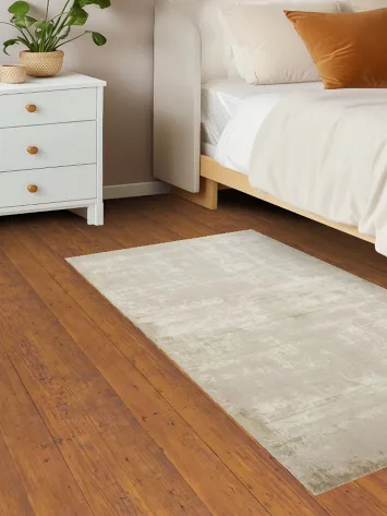 Modern Vintage Cream Soft-Tone Distressed Floor Rug 3x5