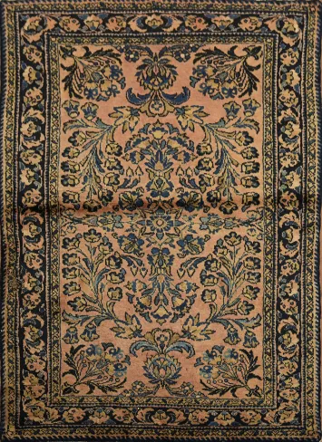 Antique Vegetable Dye Wool Lilian Persian Rug 4x5