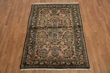 Antique Vegetable Dye Wool Lilian Persian Rug 4x5