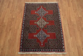 Top Quality Vegetable Dye Wool Senneh Persian Rug 3x3