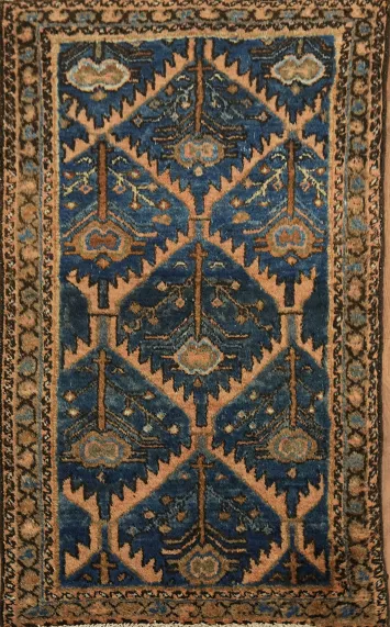 Collectible Vegetable Dye Wool Hamedan Persian Rug 2x4