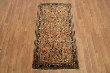 All Over Floral Wool Persian Sarouk Rug 2x4