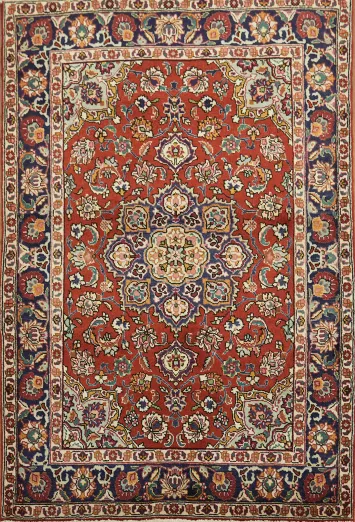 Wool Floral Persian Tabriz Rug 3x5