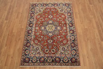 Wool Floral Persian Tabriz Rug 3x5
