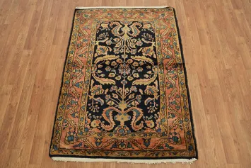 Must See Vegetable Dye Blue Floral Old Persian Lilian Rug 3x5